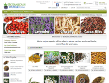 Tablet Screenshot of botanicalsworld.com